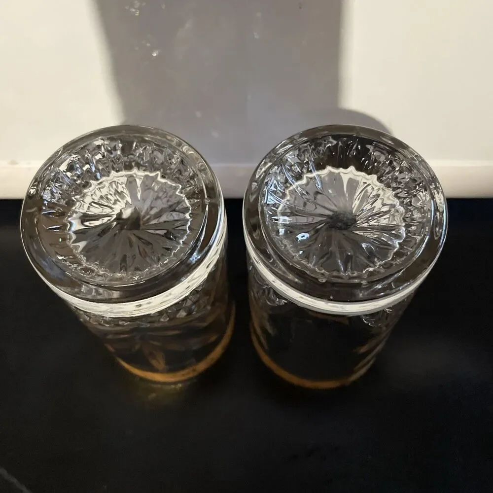 Vintage Studio Crystal By Studio Silversmiths Barware 3 peice Set‎